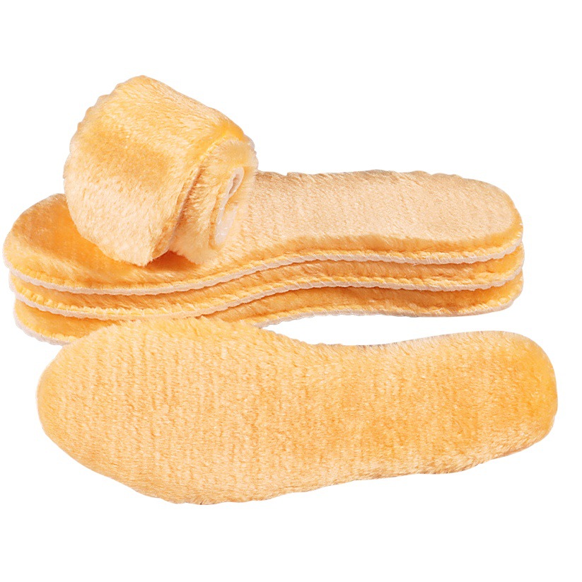 Imitation wool insole winter padded fleece-lined warm cotton insole soft bottom comfortable unisex yellow factory wholesale