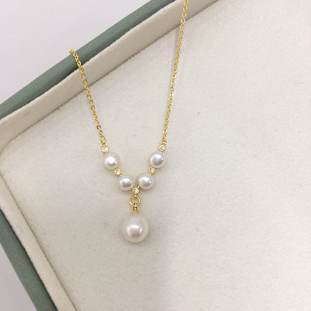 Picture of Zhuji Natural Freshwater Pearl Pendant Multi-bead High-end Pearl Pendant Jewelry Wholesale