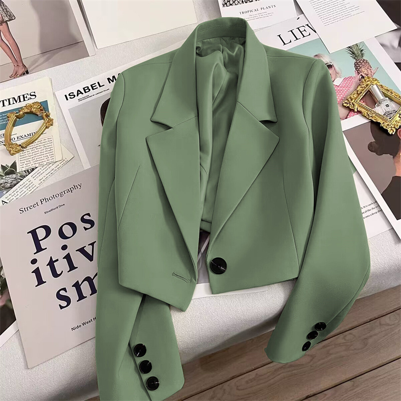 Picture of New Solid Color Casual Loose Elegant Suit Jacket Fashion Women Spring and Autumn Suit in stock Wholesale