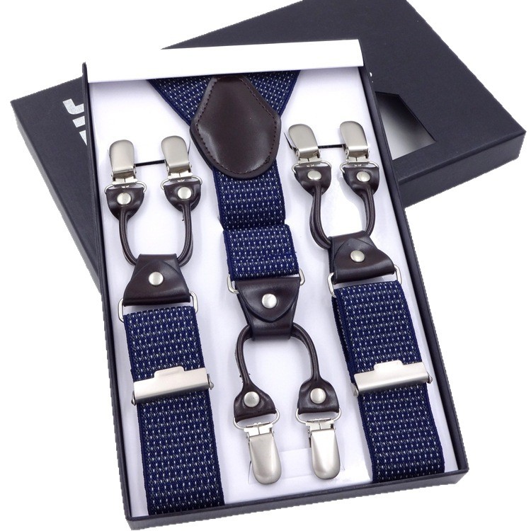 Picture of In stock, 2016 men's suspender suspenders business formal wear suspender 6-clip elastic suspender iek