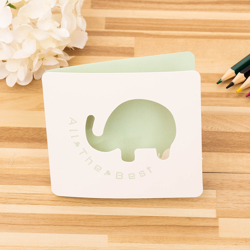 Picture of Cross-border hollow small fresh business simple greeting card birthday gift flower shop after-sales card activity message creative card