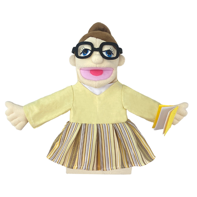 Picture of New Cartoon Half-body Professional Character Hand Doll Kindergarten Parent-child Games Plush Toy Family Early Education Doll