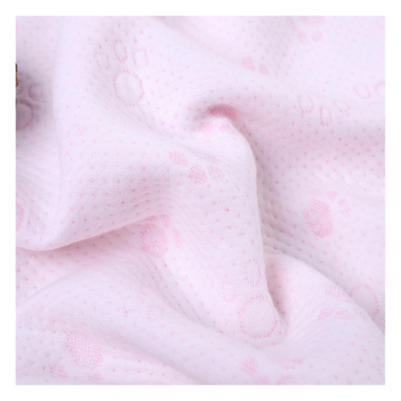 Shu cotton jacquard air layer two-sided cotton silk air layer baby sleeping bag crawling tire cap three-layer cotton fabric