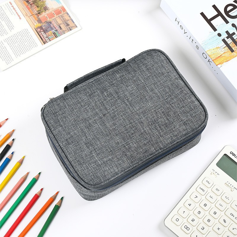 Picture of 72 Hole Sketch Pen Storage Bag Amazon Hot Student Pencil Bag Three-Layer 24 Hole 48 Hole Pencil Stationery Storage Bag