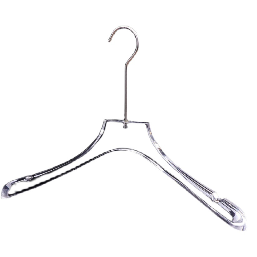 Clothing Store Special Clothes Hanger Acrylic Crystal Transparent Plastic Children Men's and Women's Clothing Store Anti-slip Clothes Hanging Clothes Brace Wholesale