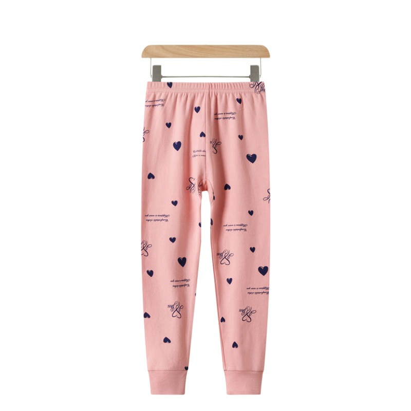 Children's cotton pants cartoon printed children's long pants cropped pants windproof home pants outer pants children's warm pants
