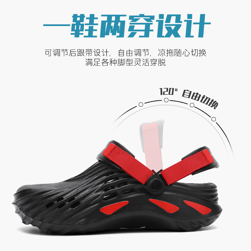 Stomp Shoes Men's 2025 Summer New Outfit Lightweight Breathable Soft Bottom Sports Baotou Sandals