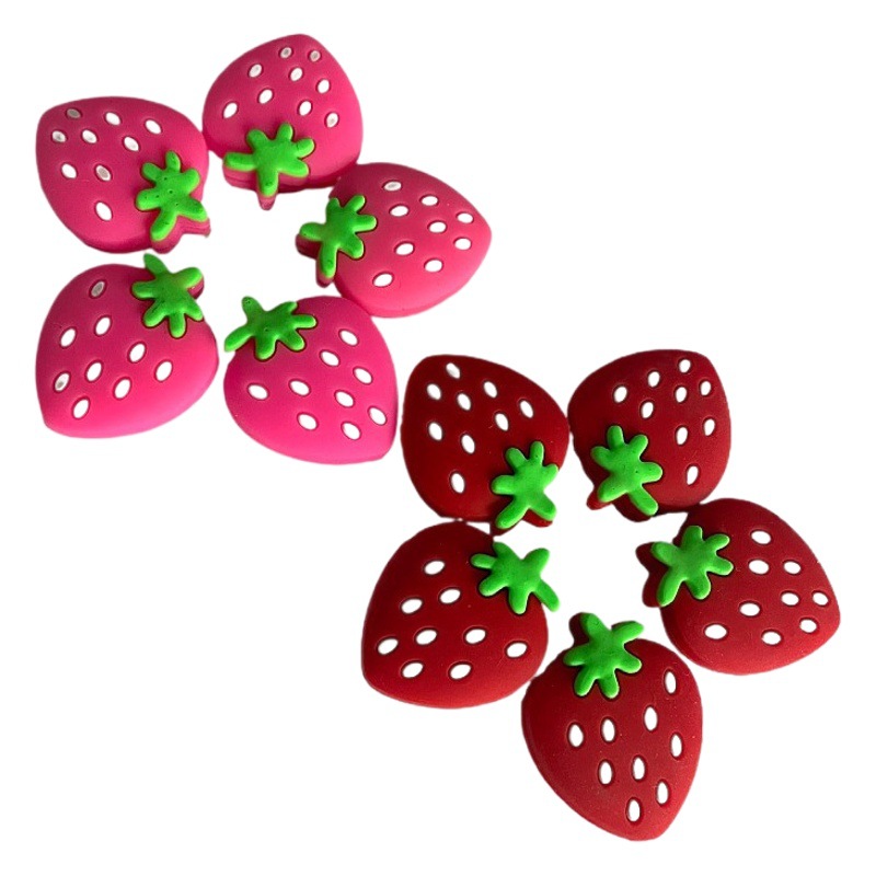 New spot Fruit Strawberry tennis racket shock absorber squash racket shock absorber silicone buffer elbow