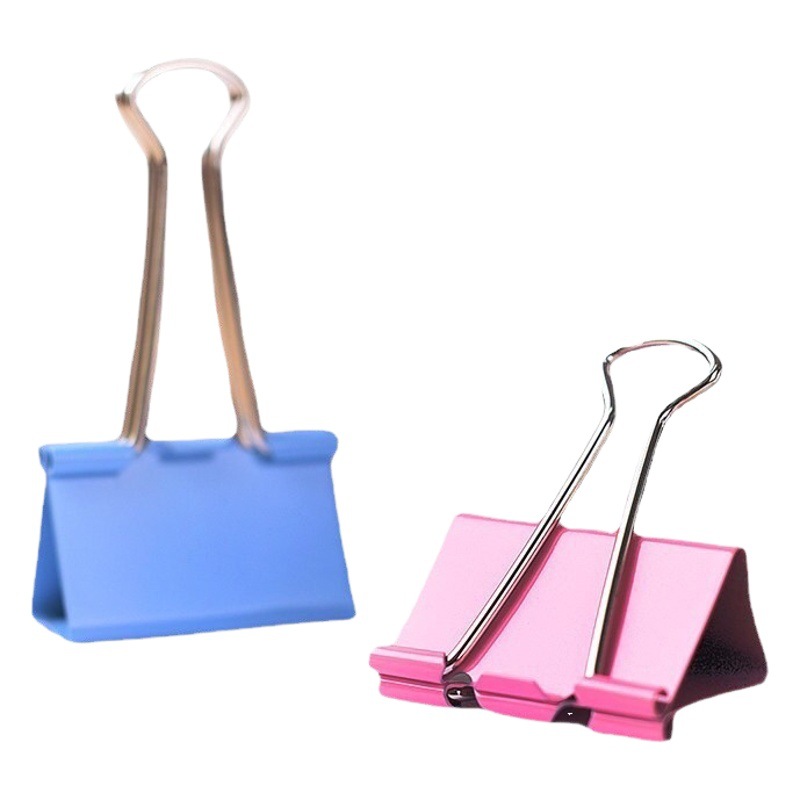Clip Long Tail Clip No. 1-6 Screw Cover Cylinder Color Cocktail Clip Office Stationery Metal Dovetail Clip Wholesale