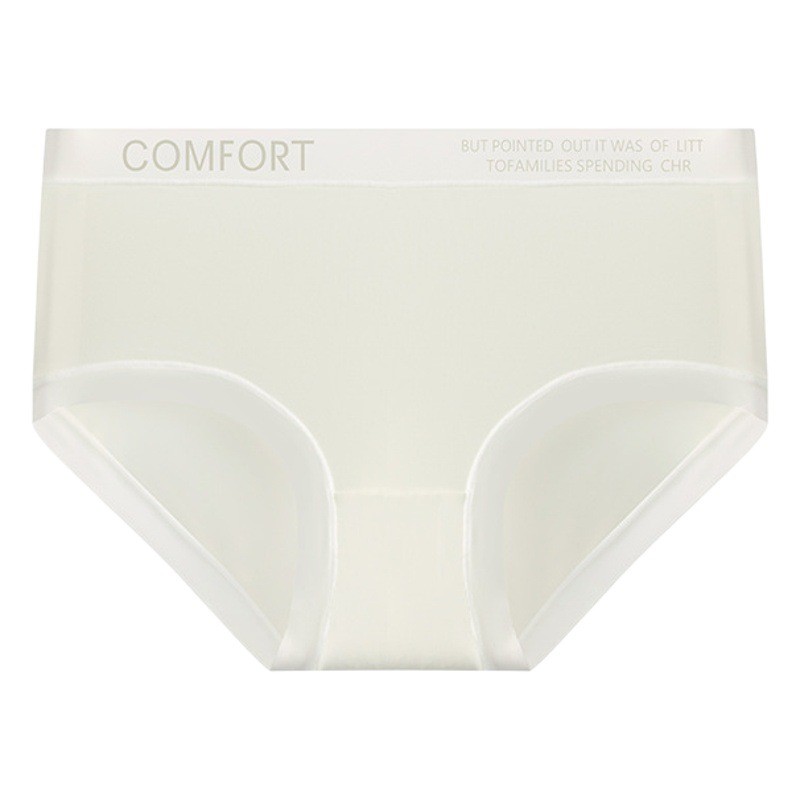 Summer Lightweight Quick-drying Mid-waist Girls' Ice Silk Mask Pants Breathable Invisible Mulberry Silk Antibacterial Crotch Hip-lifting Panties for Women