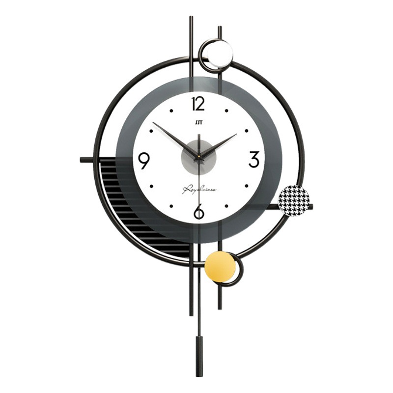 Modern Accessible Luxury Clock Wall Clock Living Room Creative Home Decoration Restaurant Simple Clock High-End Wall Hanging Without Punching