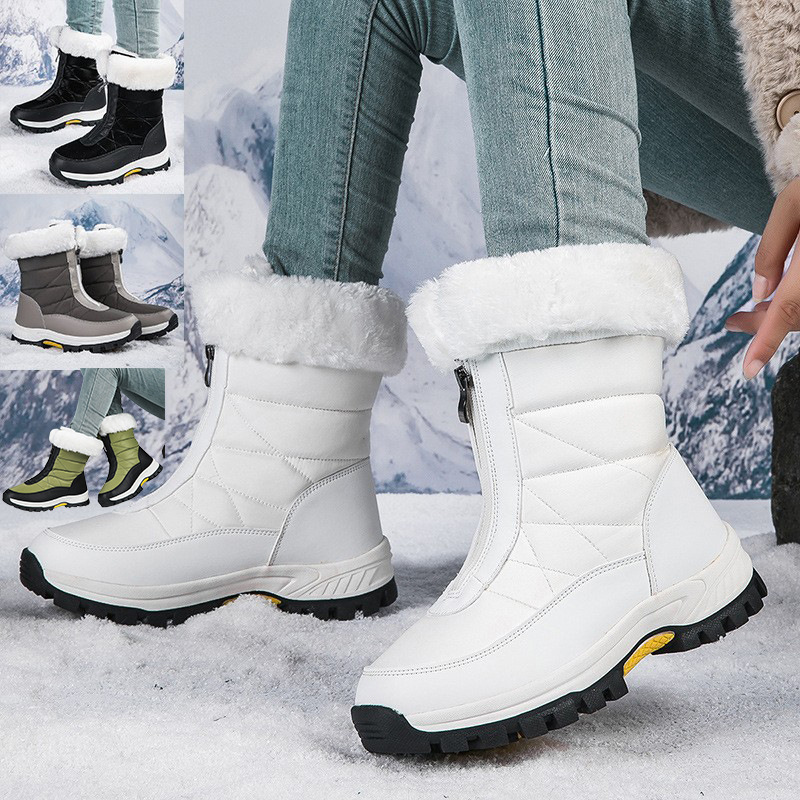 Snow Boots Export Cross-Border 36-42 Large Size Warm Thickeneded Cotton Shoes Non-Slip Cold-Proof Women's Boots Women's High-Top Cotton Shoes
