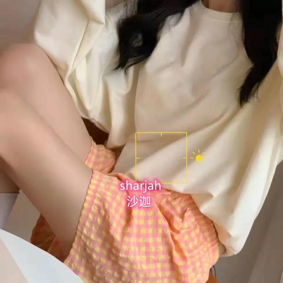 Embrace Summer Women's Shorts Pajama Pants Pure Cotton Ins Style Sports High Waist Slimming Wide Leg Loose Plaid Home Pants
