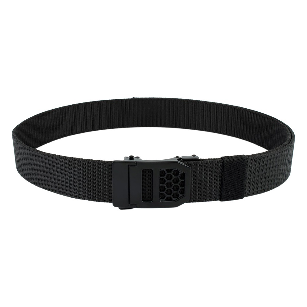 2023 New toothless automatic buckle men's tactical belt casual woven belt outdoor training nylon belt