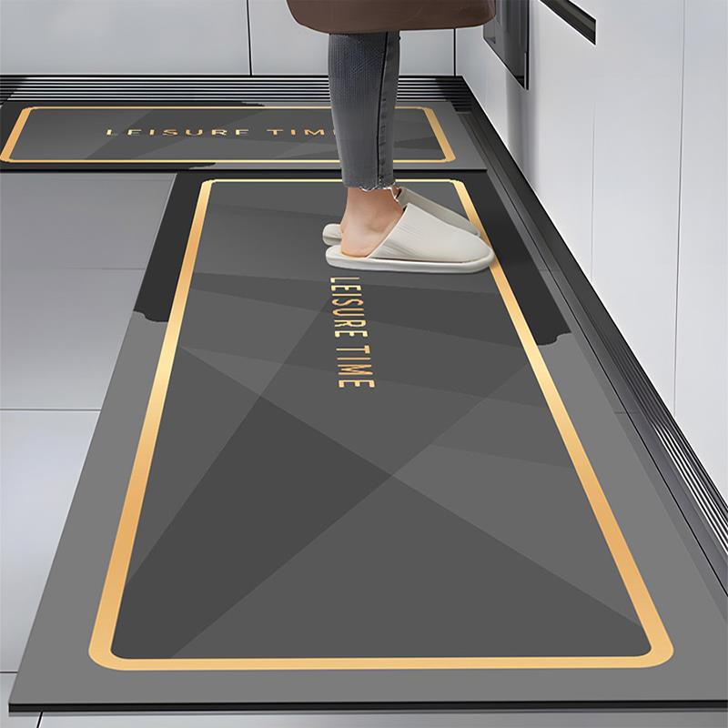 Picture of Absorbent Carpet Non-Slip Foot Mat Wash-Free Dirty-Resistant Household Erasable Absorbent Mat Kitchen Floor Mat Oil-proof Door Diatom Mud