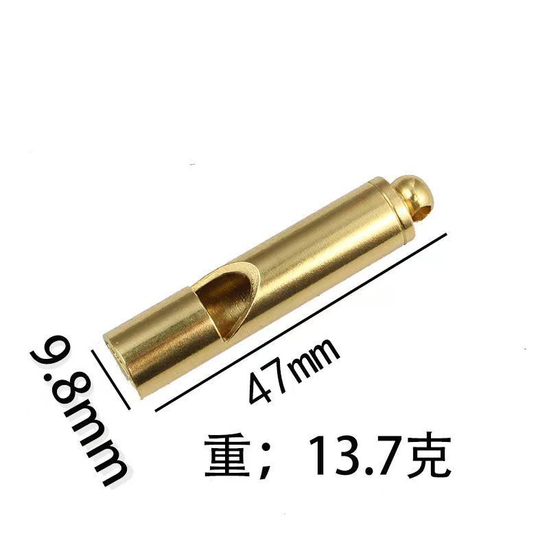 Picture of Loud Compact Brass Whistle Outdoor Survival Equipment Military Fan Supplies Retro Referee Brass Survival Pendant Wholesale