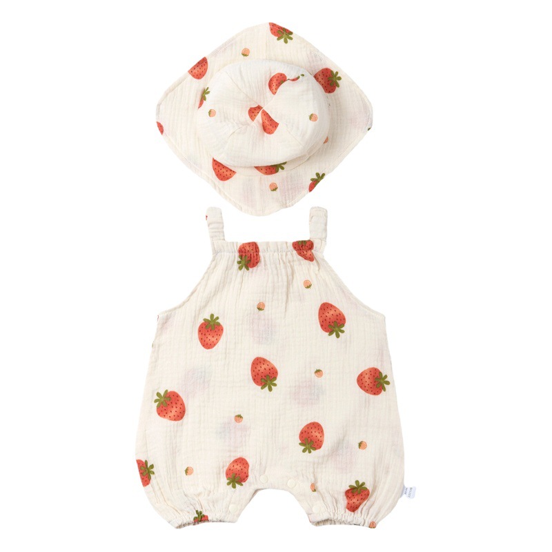 Carefully Selected Summer Clothes for Boys and Girls, Sling Clothes, Baby Jumpsuits, Gauze Newborn Sleeveless Vests