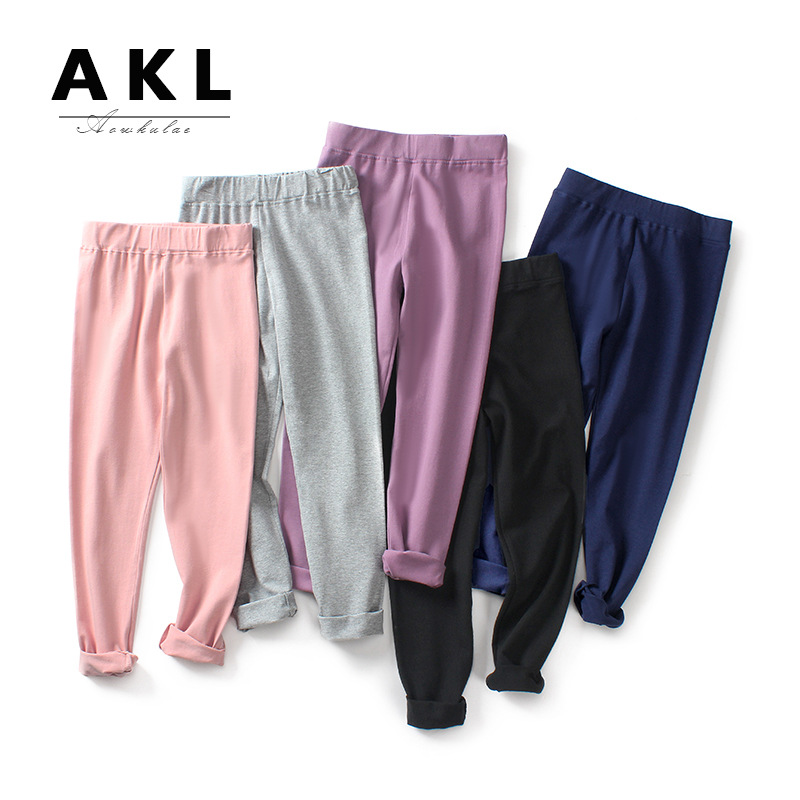 Picture of Girls' Summer Children's Pants Korean Style New Leggings Large Children's Solid Color Sports Anti-mosquito Pants Children's Pants for Hair