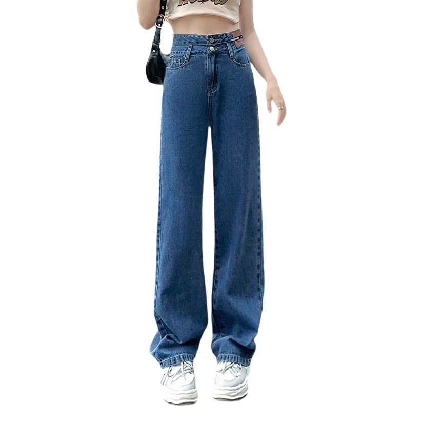Straight Leg Jeans Women's Summer Thin High Waist Slimming Narrow Version Small Wide Leg Pants 2023 New Spring and Autumn