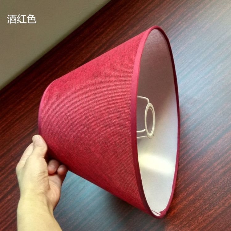Picture of E27 Lampshade Accessories Linen Lampshade Table Lamp Wall Lampshade DIY Bedroom Bedside Hotel Hotel Floor Lampshade
