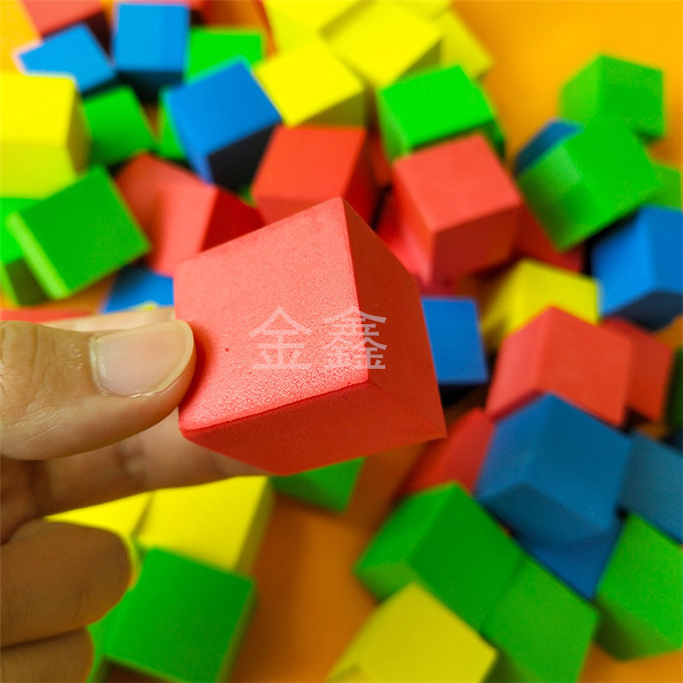 Supply EVA dice PU Foam slow rebound dice children's early education toys 5.5CM round corner sieve right angle Square