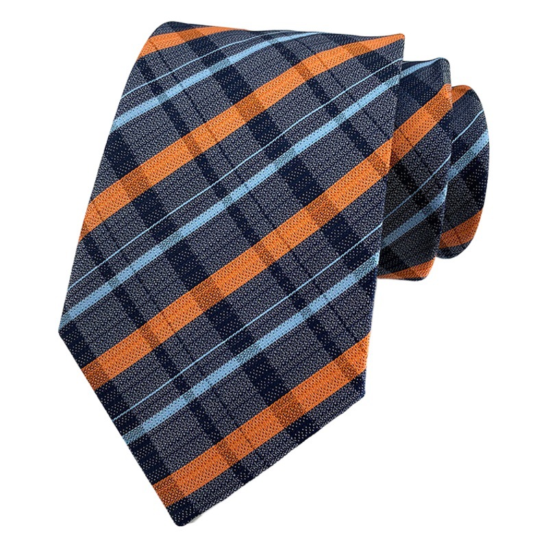 Picture of Tie Men's British Vintage Brown khaki brown Plaid Business Casual Striped Red Wedding Tie