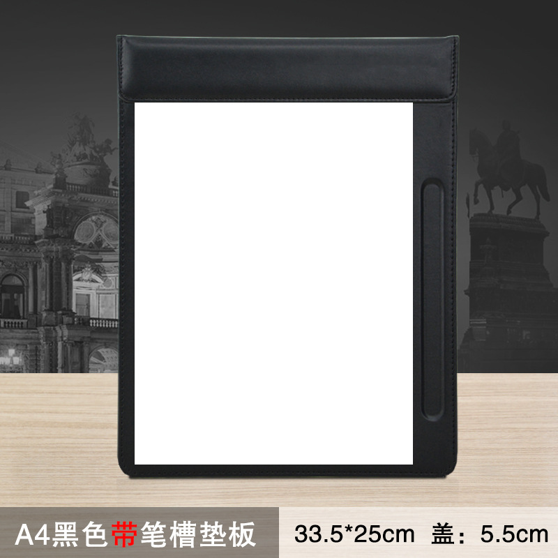 Picture of Factory wholesale leather A4 folder desktop writing office meeting pad business practical wallet corporate logo