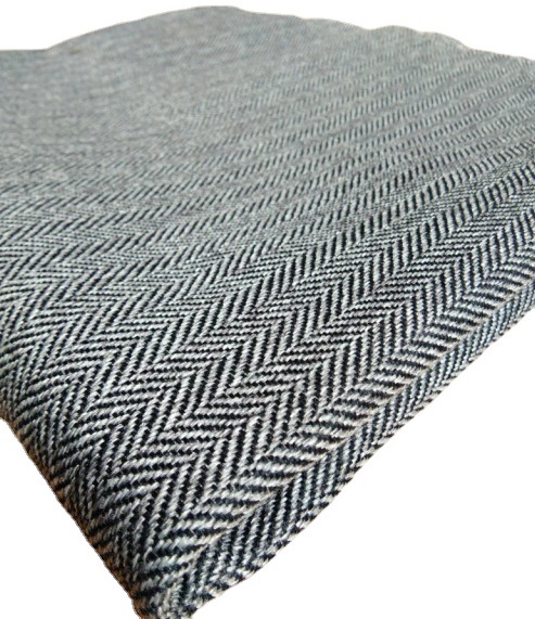 Yarn-dyed herringbone-like linen-like sand release hair-tying coated W-pattern linen-like decorative fabric cationic yarn-dyed fabric