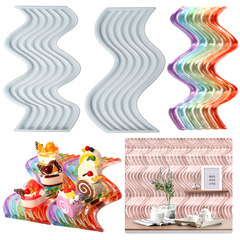 Baijixing DIY Rainbow Brick Kitchen Bathroom Wavy Bar Background Wall Special-Shaped Wall Brick Glue Mold