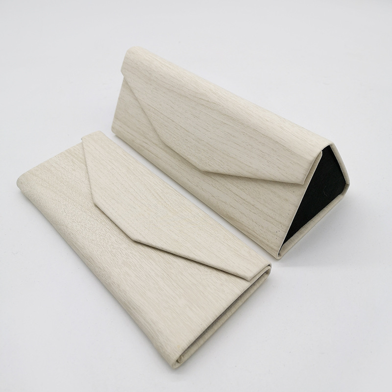 Picture of Triangular Wallet Style Foldableable Sunglasses Case Optical Glasses Case Supply Printable Logo in Stock
