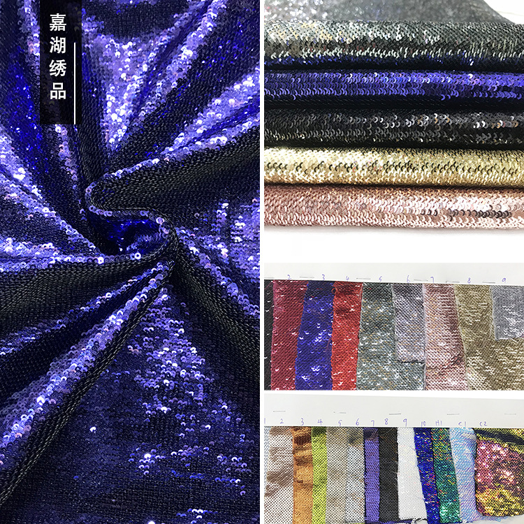 Autumn and Winter new dress sequin fabric 3MM full-width fish scale beads embroidery fabric shoes clothing beads fabric