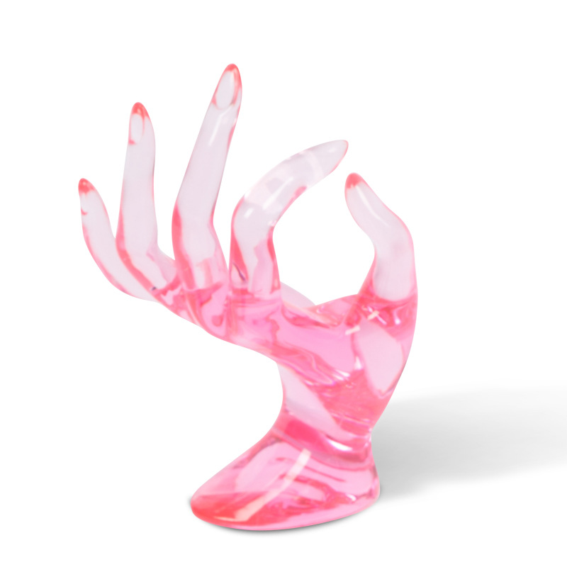 Picture of Cross-border spot ring display stand plastic OK hand mold jewelry shooting live props bracelet bracelet display stand