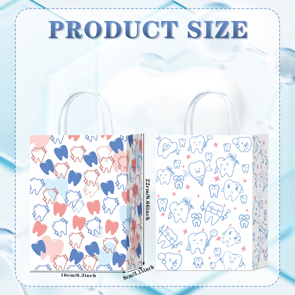 Manufacturer's New Popular Model Aliexpress Amazon Temu Tooth Tote Bag Paper Bag Gift Bag Universal Gift Bag