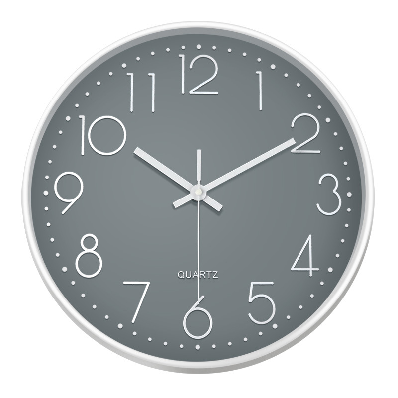 Picture of [14 inch 35cm] fashion mute wall clock creative three-dimensional digital scale wall clock clock non-punch clock