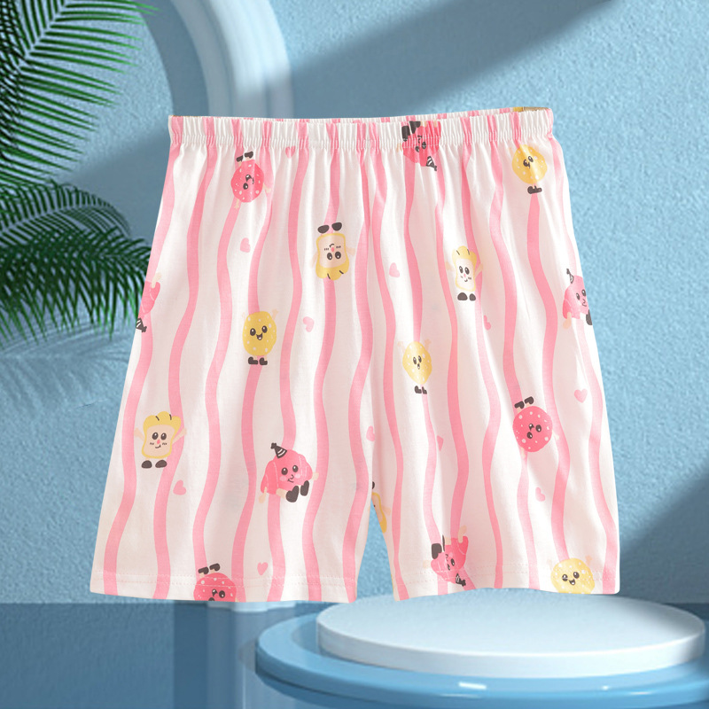 Picture of Boys' Pajamas Children's Summer Pure Cotton Short-sleeved Shorts Girls' Thin Home Clothes suit Big Children's Boys' Air-conditioning Clothes