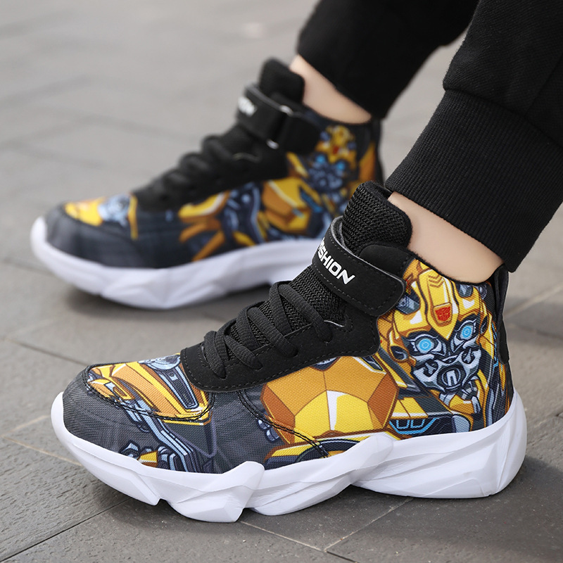 2020 Summer and Autumn New Children's High-top Sports Shoes Boys Basketball Shoes for Middle School and Primary School Boys