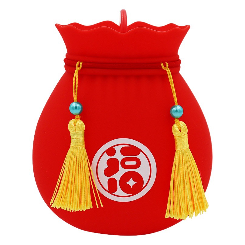 Cross-Border Lucky Bag Silicone Hot Water Bottle Platinum Silicone Water-Filled Microwave Heating Hot Water Bottle to Warm Belly and Hand Warmer to Keep Warm