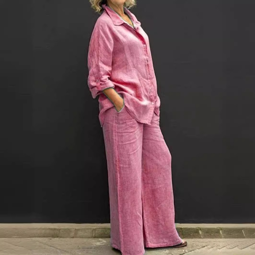Picture of Foreign trade new ladies shirt suit 2024 leisure city suit independent station women's AliExpress Amazon
