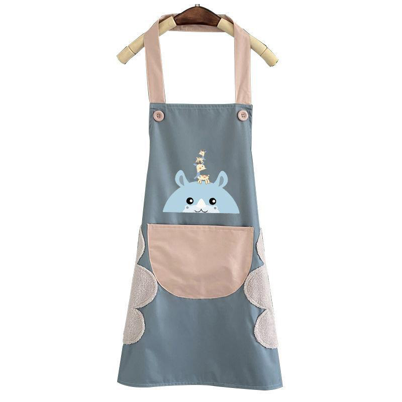 Picture of Lucky Deer Apron Kitchen Waterproof and Oil-proof Hand-wiping Advertising Gift Promotional Apron Printable Night Market Stall