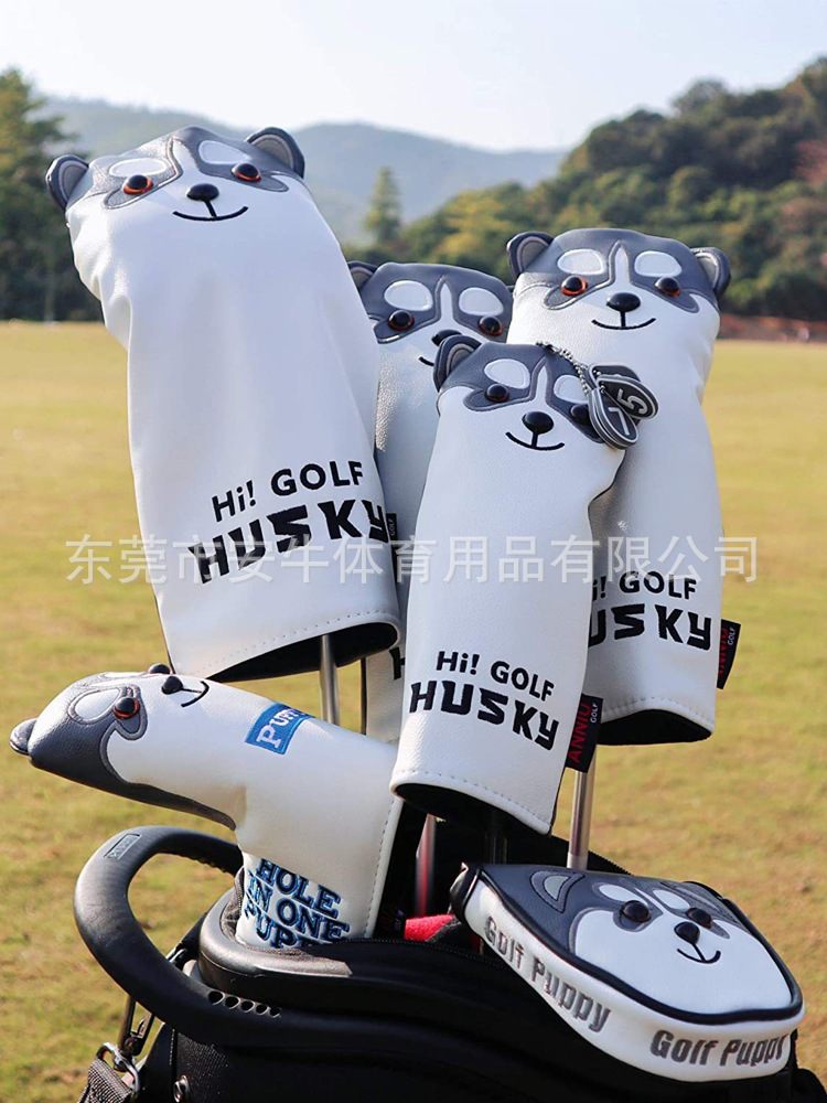 Cross-border e-commerce golf club cover wooden pole cover No.1 wooden pole head cover cap cover husky ball head protective cover