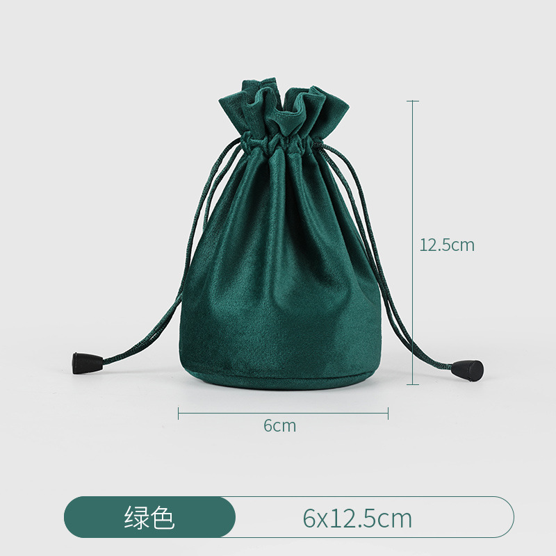 Picture of High-Bottom Velvet Round Bottom Drawstring Flap Pocket Pants, Super Soft Drawstring Jewelry, Jewelry Red Wine Packaging Bag, Curling Wand, Selfie Stick