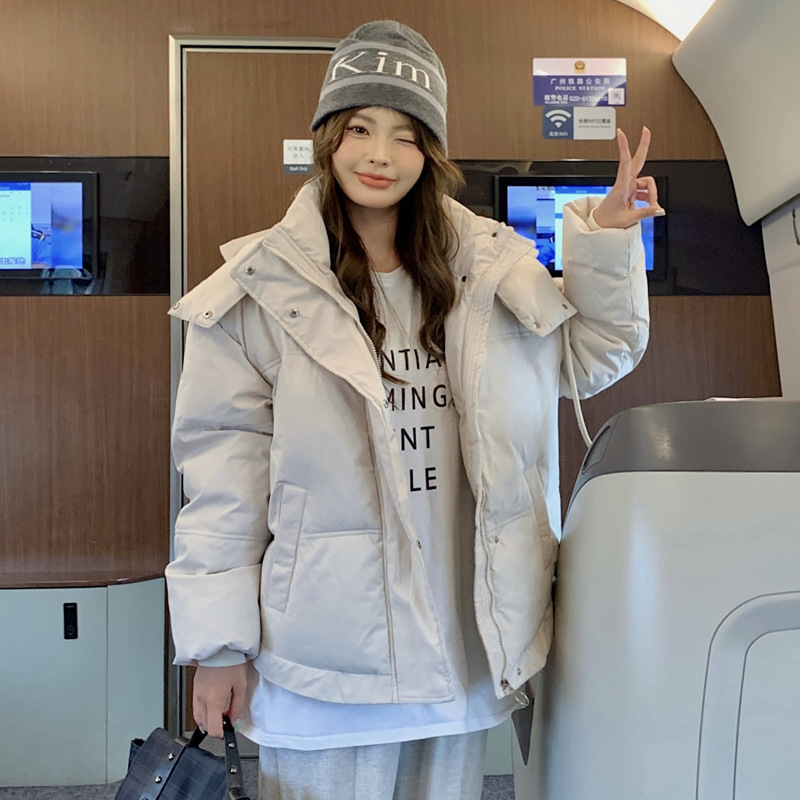 Picture of Cross-border New Cotton-padded Coat Women's Short Korean-style Design Sense Hooded Thickened Bread Suit