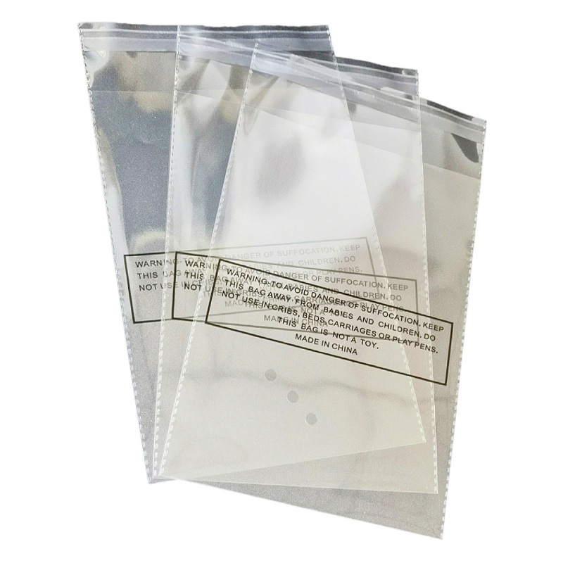 Opp Self-Adhesive Bags with Printed Warnings, Custom Packaging Bags, Self-Adhesive Ziplock Bags, Opp Self-Adhesive Bags, Sealed Plastic Bags