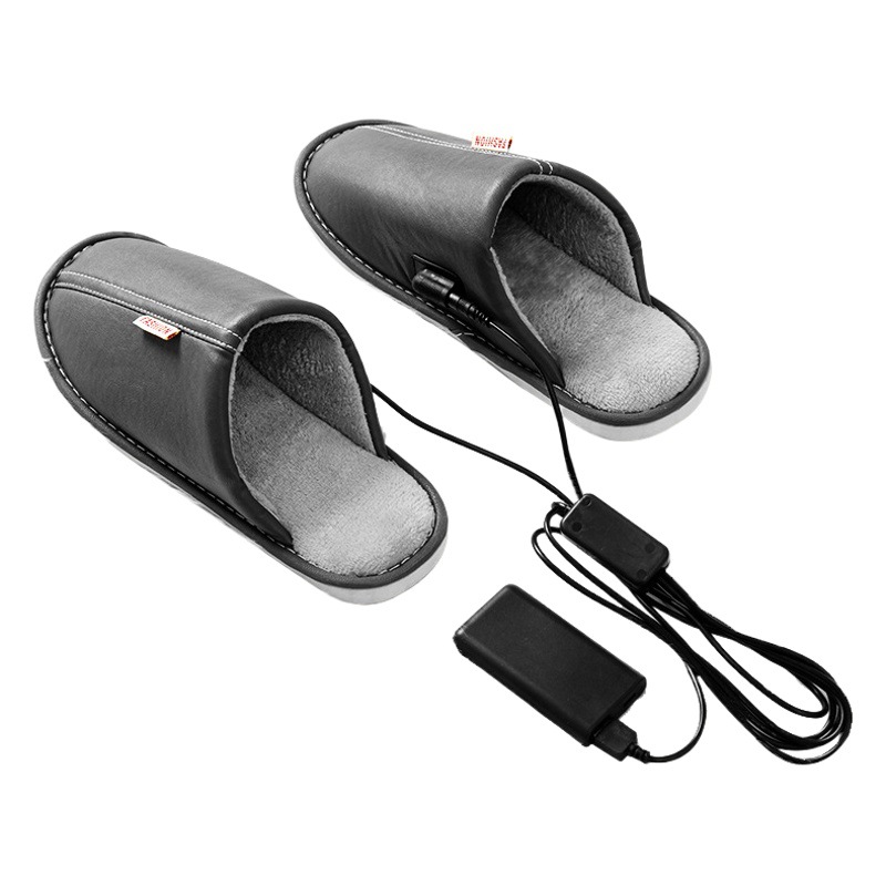 2025 Winter New USB Charging Foot Warmer Artificial Pu Heating Shoes Women's Day Neutral Elderly Gift Foot Warmer