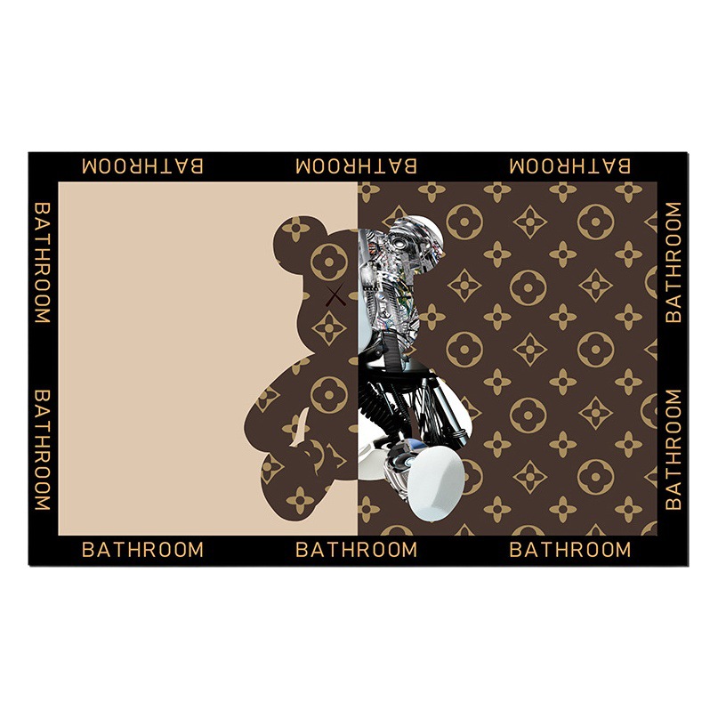 Light luxury quick-drying floor mat soft mat bathroom absorbent non-slip anti-fouling mat bathroom floor mat door mat living room carpet