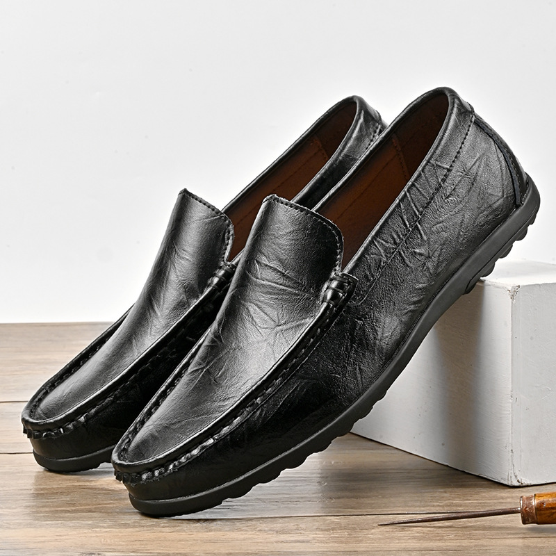 2024 spring plus size men's casual shoes foreign trade cross-border explosions men's pedal bean shoes a generation of hair