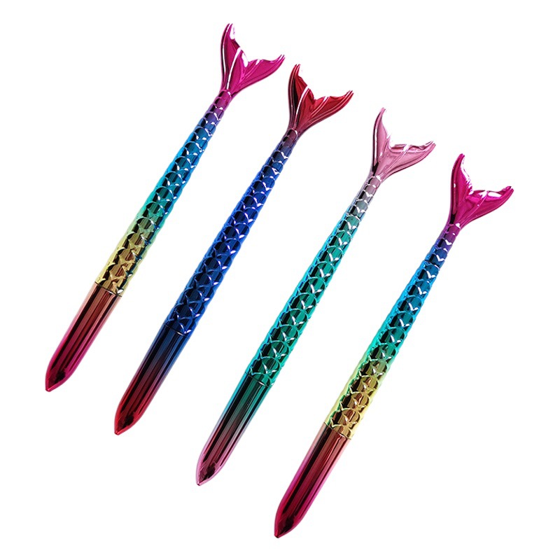 Supply plastic plating UV process mermaid shape ballpoint pen