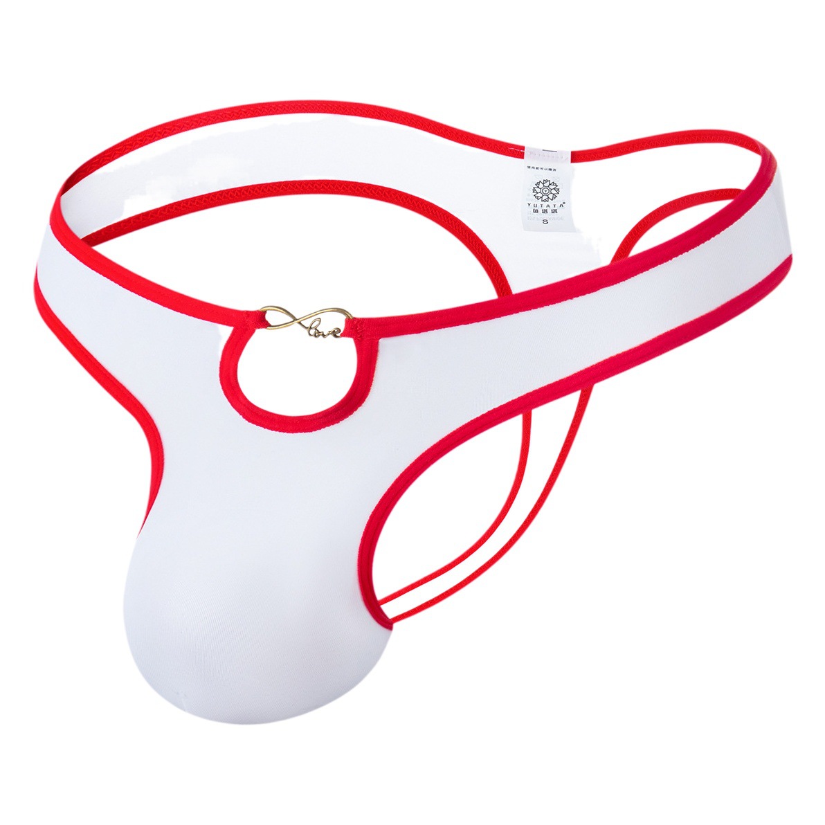 8-color LOVE cross-border foreign trade new personalized silky Ice Silk men's sexy thong men's sexy B608