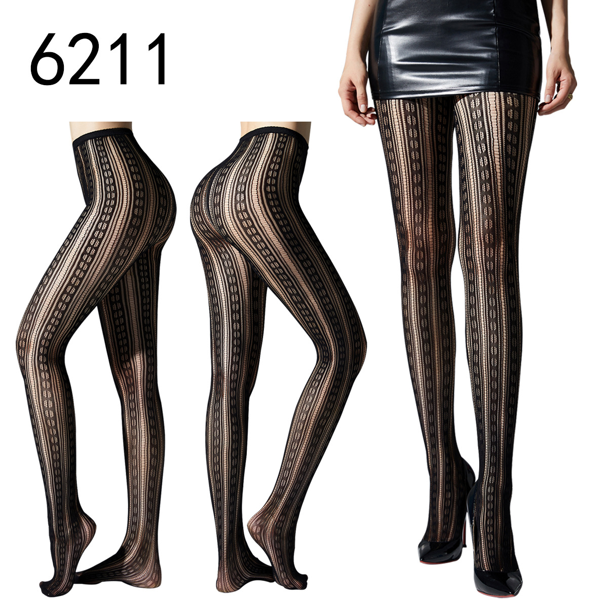 Picture of Internet Celebrating Halloween Nets Skull Spider Web Hollow Fishnet Stockings Pure White Silk Stockings Sexy Black Silk