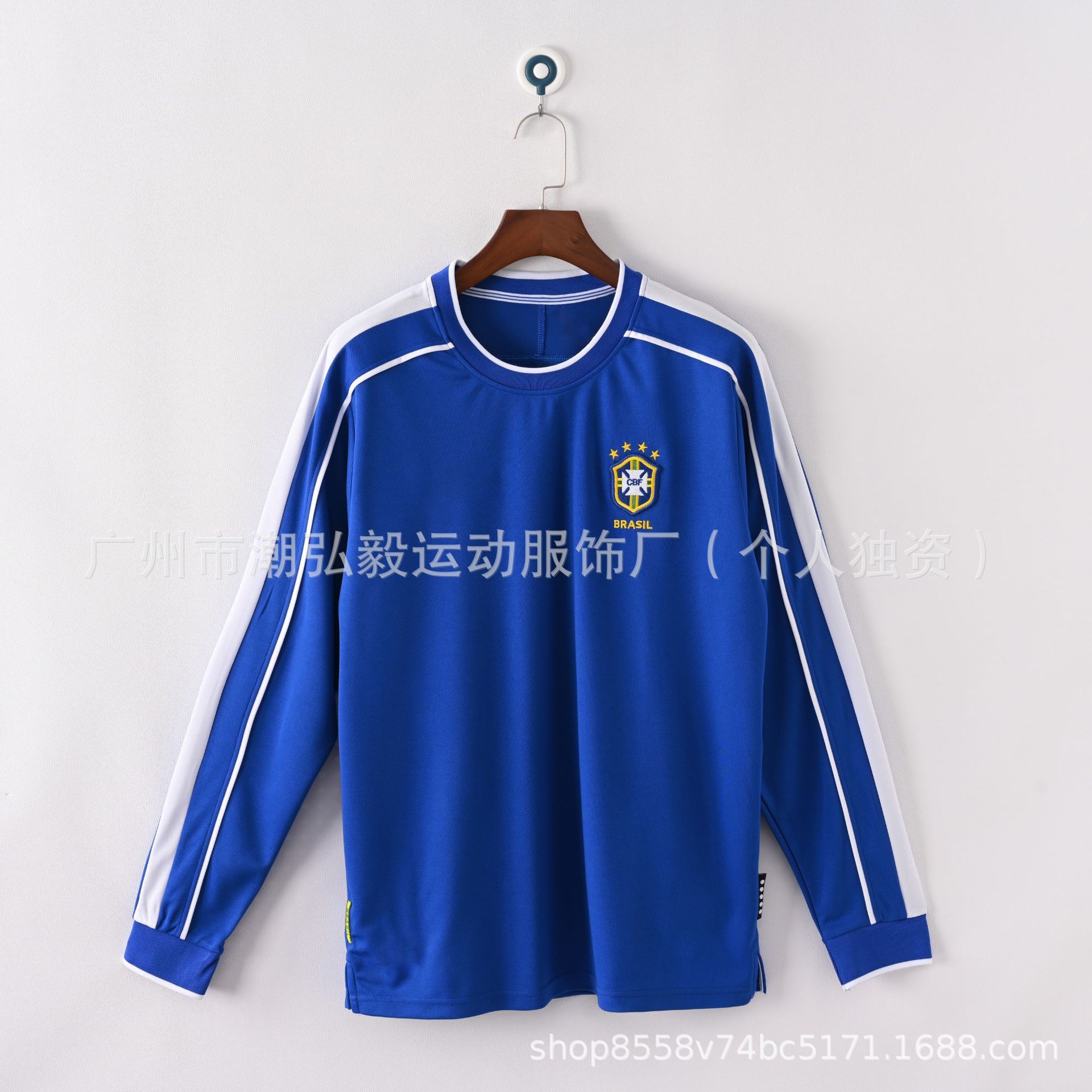 Picture of Wholesale Vintage 980204 World Cup Brazil Jersey No. 9 No. 10 Ronaldo Vintage Jersey Soccer Uniform